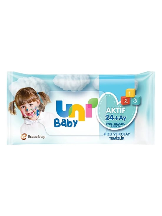 Uni Baby Aktif Ekstra Hijyen Islak Cep Mendili 3x15'li Paket