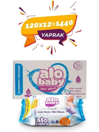 Alo Baby Ekopack Bebek Islak Havlu 120’lı