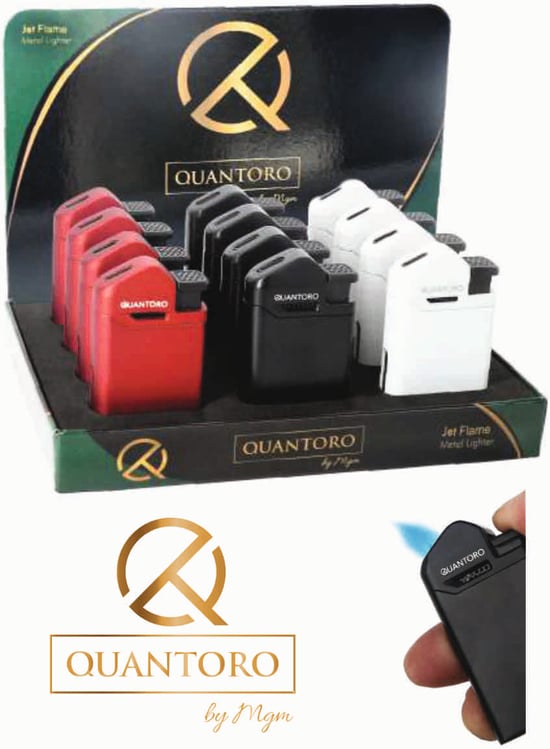 Quantoro Mat Tam Metal Pürmüzlü Çakmak 12 Li