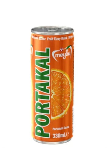 Meysu Portakal Meyveli Gazoz Kutu 330 Ml 24 Adet