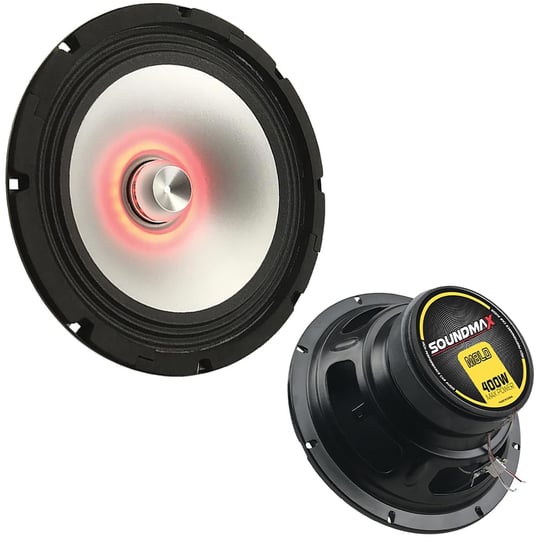 Oto Midrange 20cm 400w 1 Adet Kırmızı Ledli Soundmax Sx-m8ldr