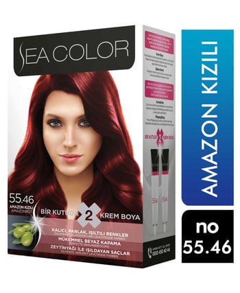 Sea Color Saç Boyası 55.46 Amazon Kızılı
