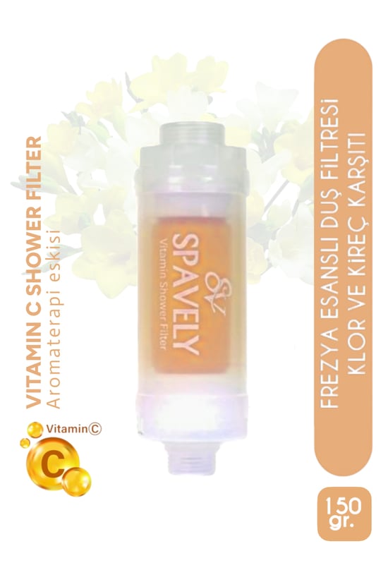 Spavely Frezya Çiçeği Duş Başlığı Filtresi Arıtması Güney Kore Menşei Klor Kireç Karşıtı Hoş Kokulu 150 Gr