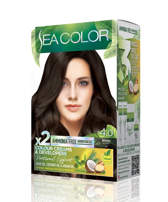 Sea Color Natural Effect Set Boya Amonyaksız 4.0 Kahve