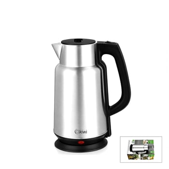 Kiwi Kk-3334 ( Çelik & Sürahi Model ) Kettle Elektrikli Su Isıtıcısı ( Paslanmaz Çelik Gizli Rezistans ) ( 360° ) ( 2.2lt ) ( 1500w )