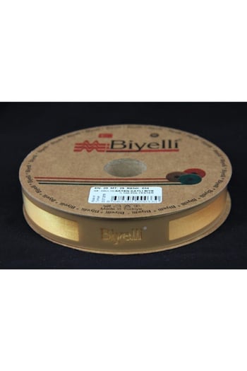 Biye Saten Katlı 034 Sarı 2 Cm 25 Metre %100 Polyester