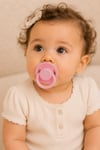 Wee Baby Cool Yuvarlak Uçlu Silikon Emzik 0-6 Ay Pembe