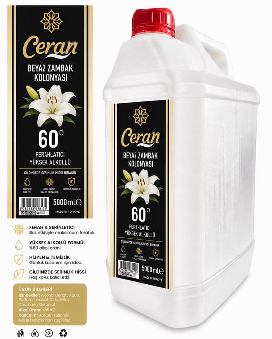 Ceran Kolonya, Beyaz Zambak Kolonyası ,5 Litre