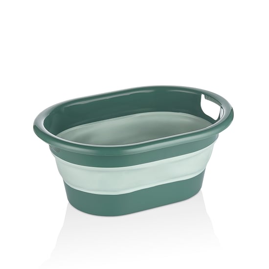 Qlux L-00959-3 ( No-2 ) ( 18lt ) ( Yeşil ) Katlanabilir Sepet