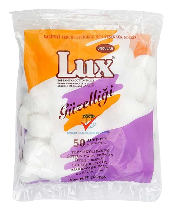 Lux Top Makyaj Temizleme Pamuğu 50'li Paket