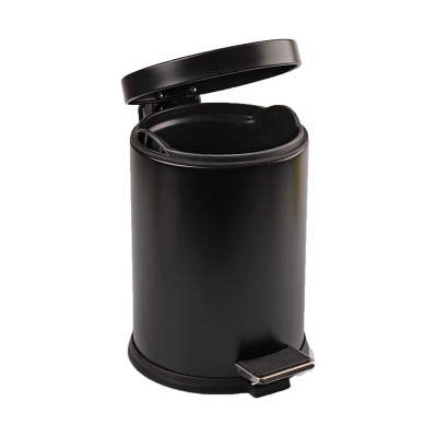 Lalezar Tema Lzr-813-s ( 5lt ) ( Siyah ) Pedallı Metal Çöp Kovası