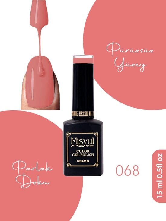 Misyul Uv Led Kalıcı Oje Nail Art 15 Ml 068