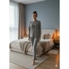 Muka 800-135 Bayan Raporlu İnterlok Pijama Takım
