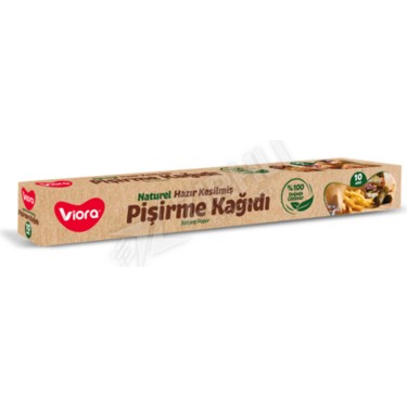 Viora Naturel Hazır Kesilmiş Pişirme Kağıdı 10 Adet