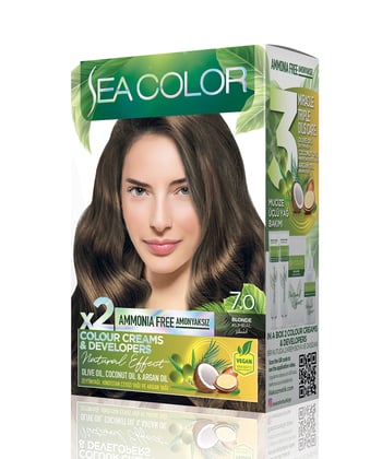 Sea Color Natural Effect Set Boya Amonyaksız 7.0 Kumral