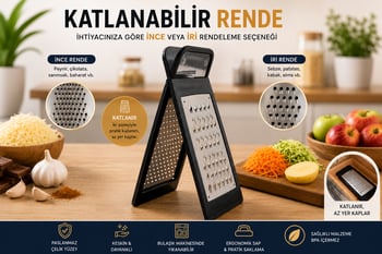 Katlanabilir X Rende Çift Taraflı-siyah