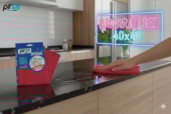 Pırpır Mikrofiber Parlak Hamarat Temizlik Bezi 40*40