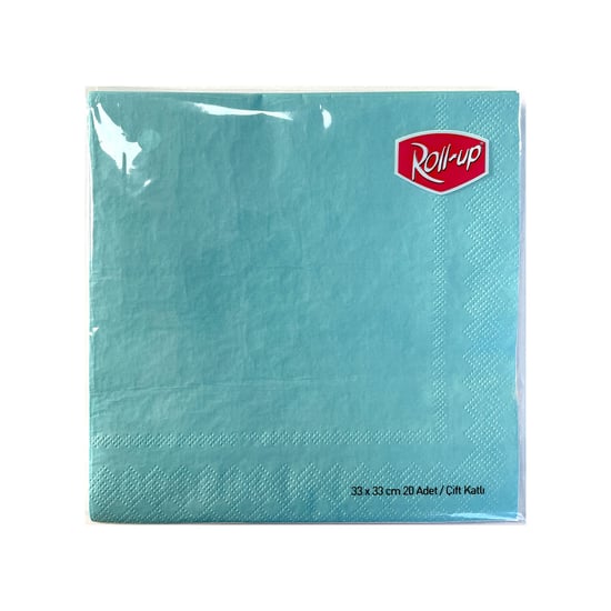 Roll-Up Kağıt Peçete Açık Mavi 33 x 33cm 20 Adet