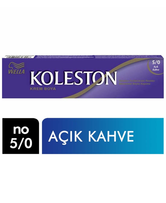 Koleston Saç Boyası Tüp No 5/0 Açık Kahve