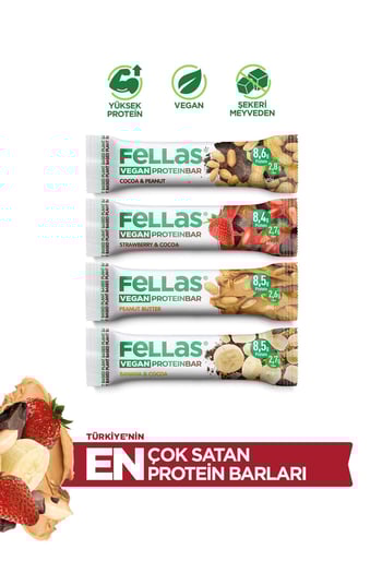 Fellas Vegan Protein Bar Deneme Paketi X 4 Adet