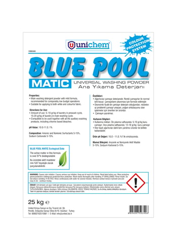 Blue Pool Matik Çamaşır Deterjanı 25 Kg