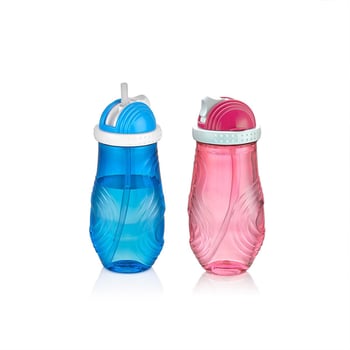 Qlux L-00502 Çiko Çocuk Pipetli Plastik Matara Renkli