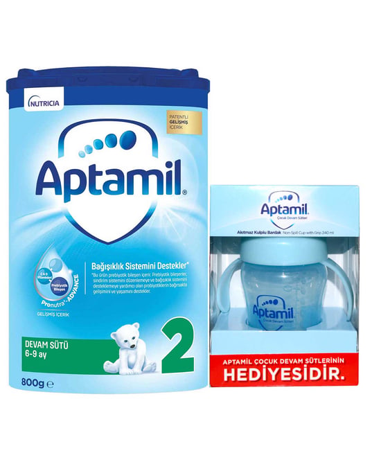 Milupa Aptamil 2 Devam Sütü 6-9 Ay 800 Gr Biberon Hediyeli