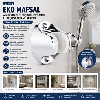 Tudor Tdr-319 ( Eko İthal ) ( Krom ) Duş Askısı
