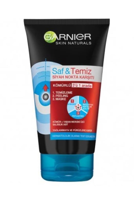 Garnier Saf&temiz Siyah Nokta Karşıtı Kömürlü 3ü1