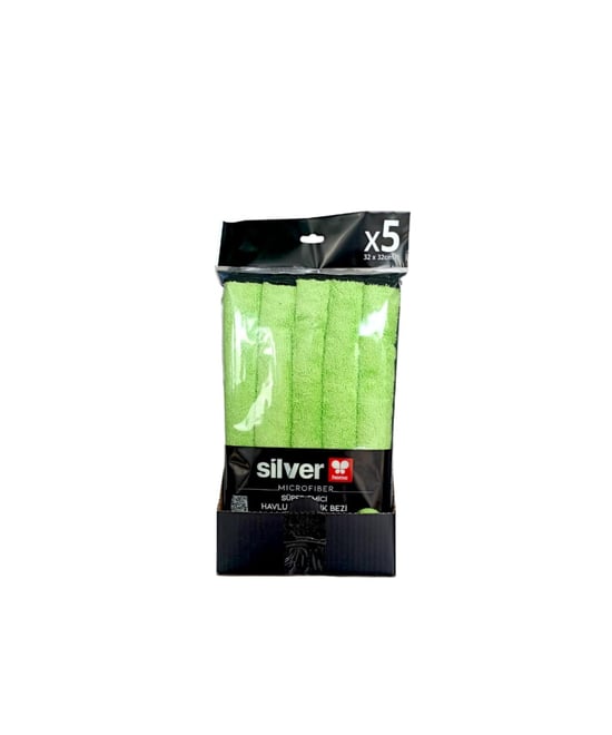 Silver Home 265 Gsm 32x32 Cm 5'li Süper Emici Kurulama Bezi-yeşil