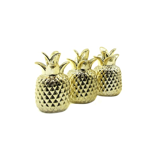 İ12-135 ( Ananas & Küçük ) ( Gold & Seramik ) Biblo & Dekoratif Süs Eşyası
