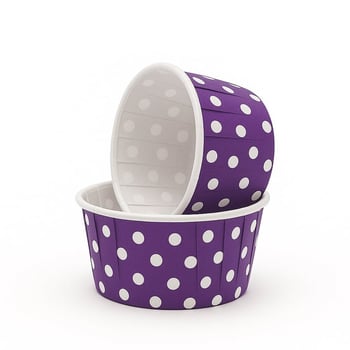 Dolphin Muffin-Kek Kapsülü Mor Puantiyeli 25 Adet