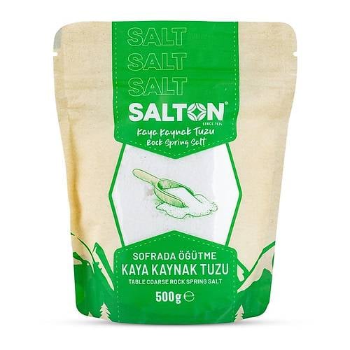 Salton Doğal Kaya Kaynak Tuzu Doypack 500 Gr Sofrada Öğütme