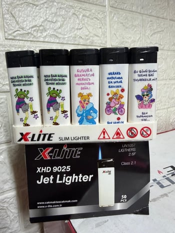 X-lite Je T Baskılı Resimli Figürlü Çakmak *50 Pcs