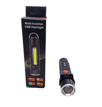 İnura Global Ranchi Multi-function Rc-517 Zoomlu Usb Şarjlı El Feneri Metal Kasa