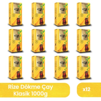 Efor Rize Dökme Siyah Çay 1000 Gr – 12'li Koli