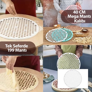 Plastlife Kp-170 ( Mega & 40cm ) Mantı Kalıbı Plastik ( 199 Mantı )