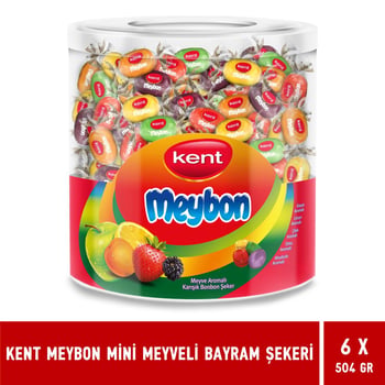Kent Meybon Mini Meyveli Bayram Şekeri 504 Gr X 6 Adet