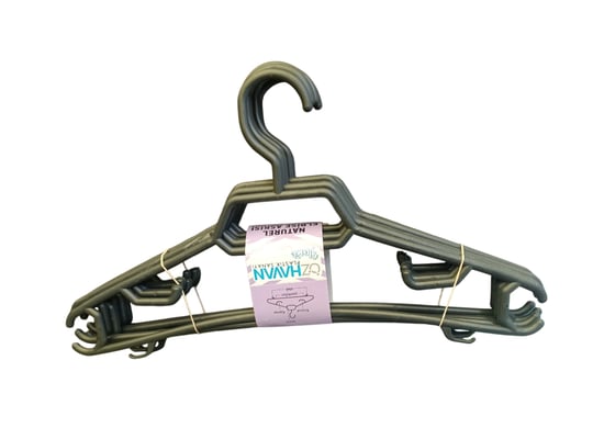 Özhavan Naturel Elbise Askısı 12'li-siyah