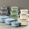 Dünya-30906-999 Mikro Line ( 3pcs = 600-1100-1800ml ) ( Kare ) Plastik Saklama Kabı Set ( Mikrodalga Kullanılabilir )