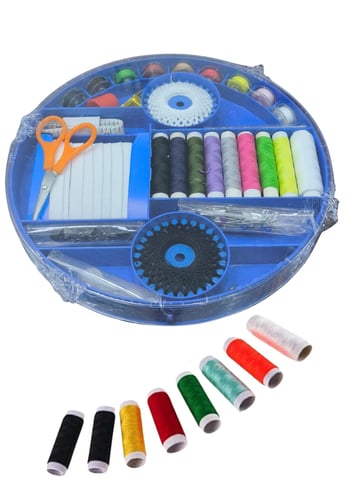 İplik Set Yuvarlak Plastik Dikiş Seti