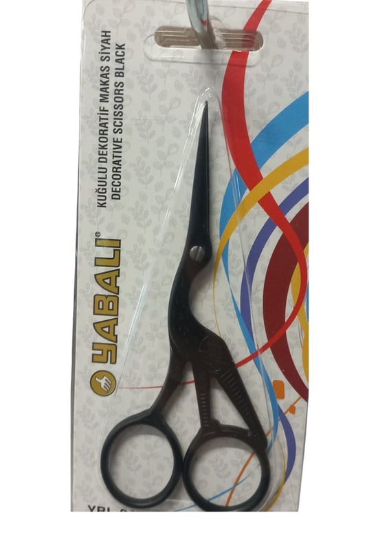 Nakış Makası Kuğulu Dekoratif Makas Siyah Ybl-045 Model 11