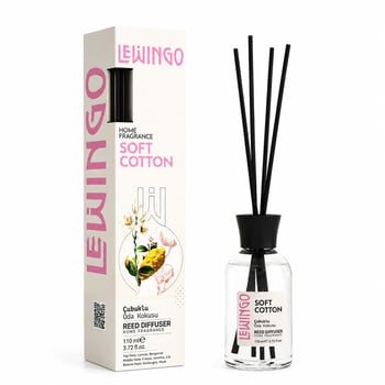 Lewingo ( 110ml ) ( Soft Cotton ) Bambu Ortam Kokusu ( Cam Şişe )
