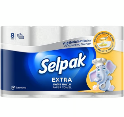 Selpak Kağıt Havlu 8'li Extra Yağ Emici