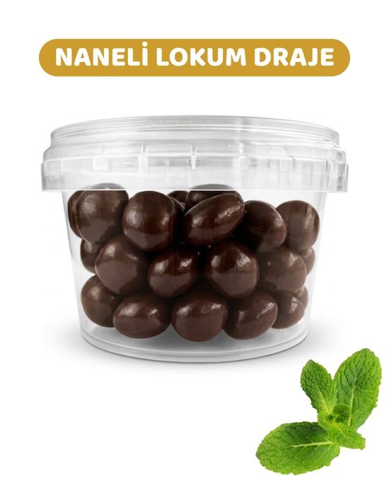 Lokumani Bitter Çikolata Kaplı Nane Aromalı Lokum Draje 150 Gr