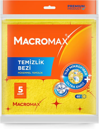 Macromax Mikrofiber Temizlik Bezi 5'li