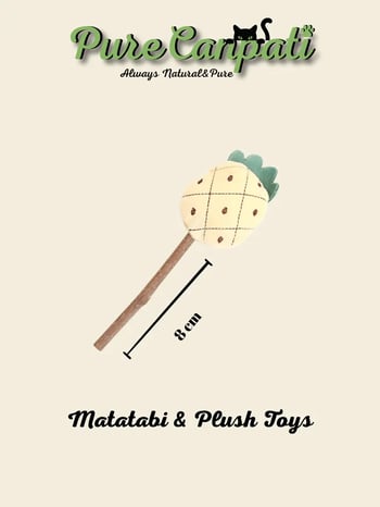 Matatabi Stick Peluş Kedi Oyuncağı – Catnipli Doğal Oyuncak - Ananas