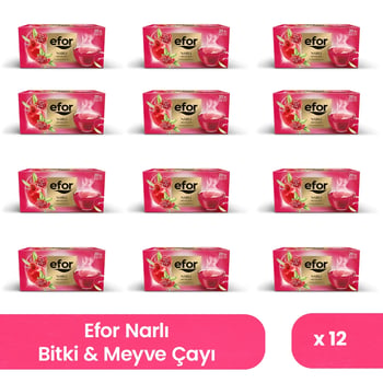 Efor Nar Bitki ve Meyve Çayı 2 Gr X 20 Süzen Poşet - 12'li Koli