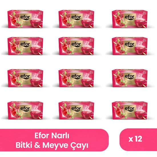 Efor Nar Bitki ve Meyve Çayı 2 Gr X 20 Süzen Poşet - 12'li Koli