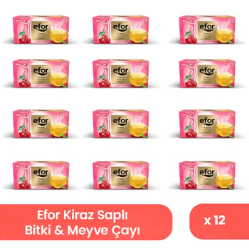 Efor Kiraz Saplı Form Bitki Çayı 2 Gr X 20 Süzen Poşet - 12'li Koli